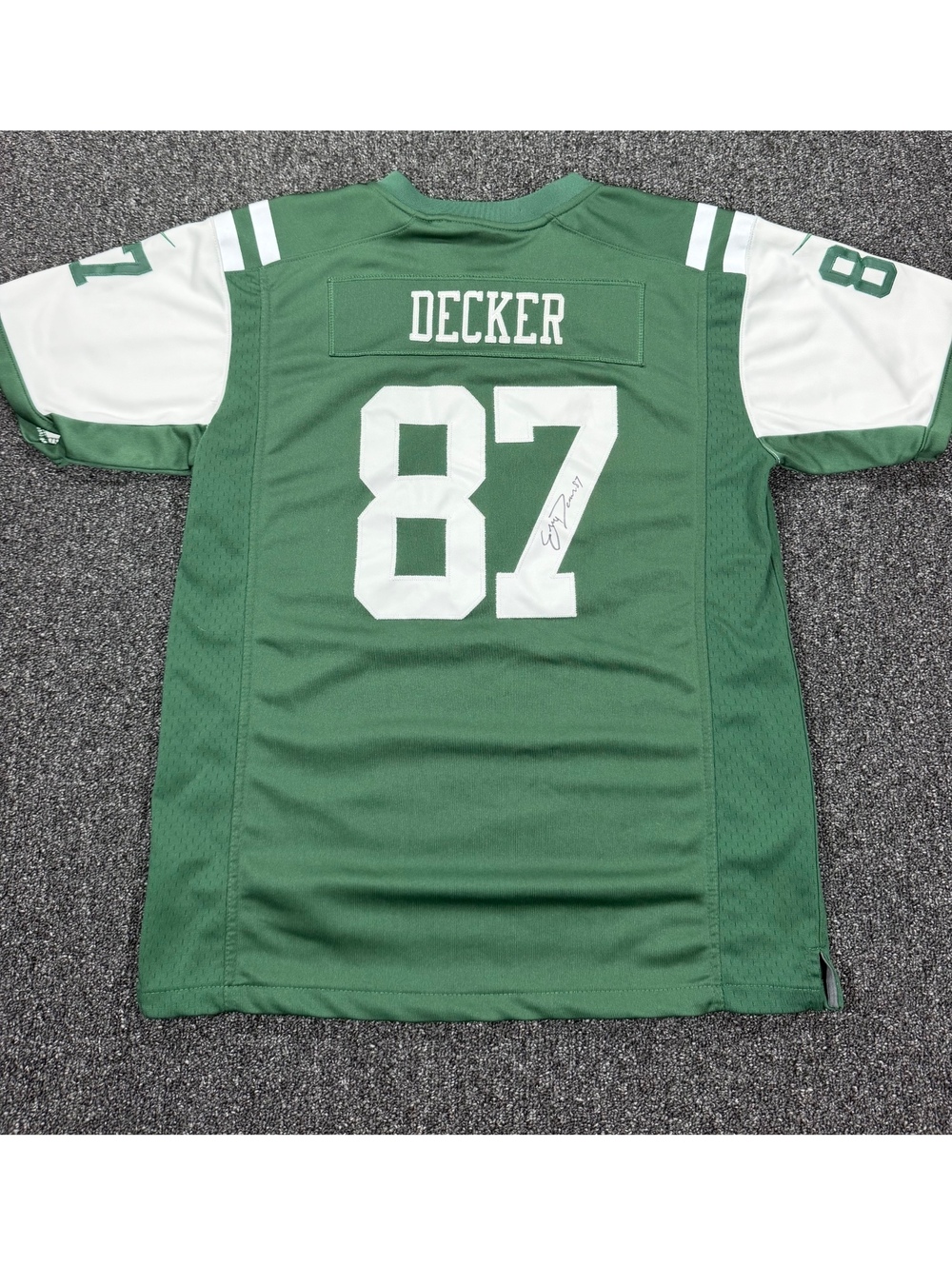 Autographed Nike New York Jets #87 Eric Decker NFL Jersey Green White